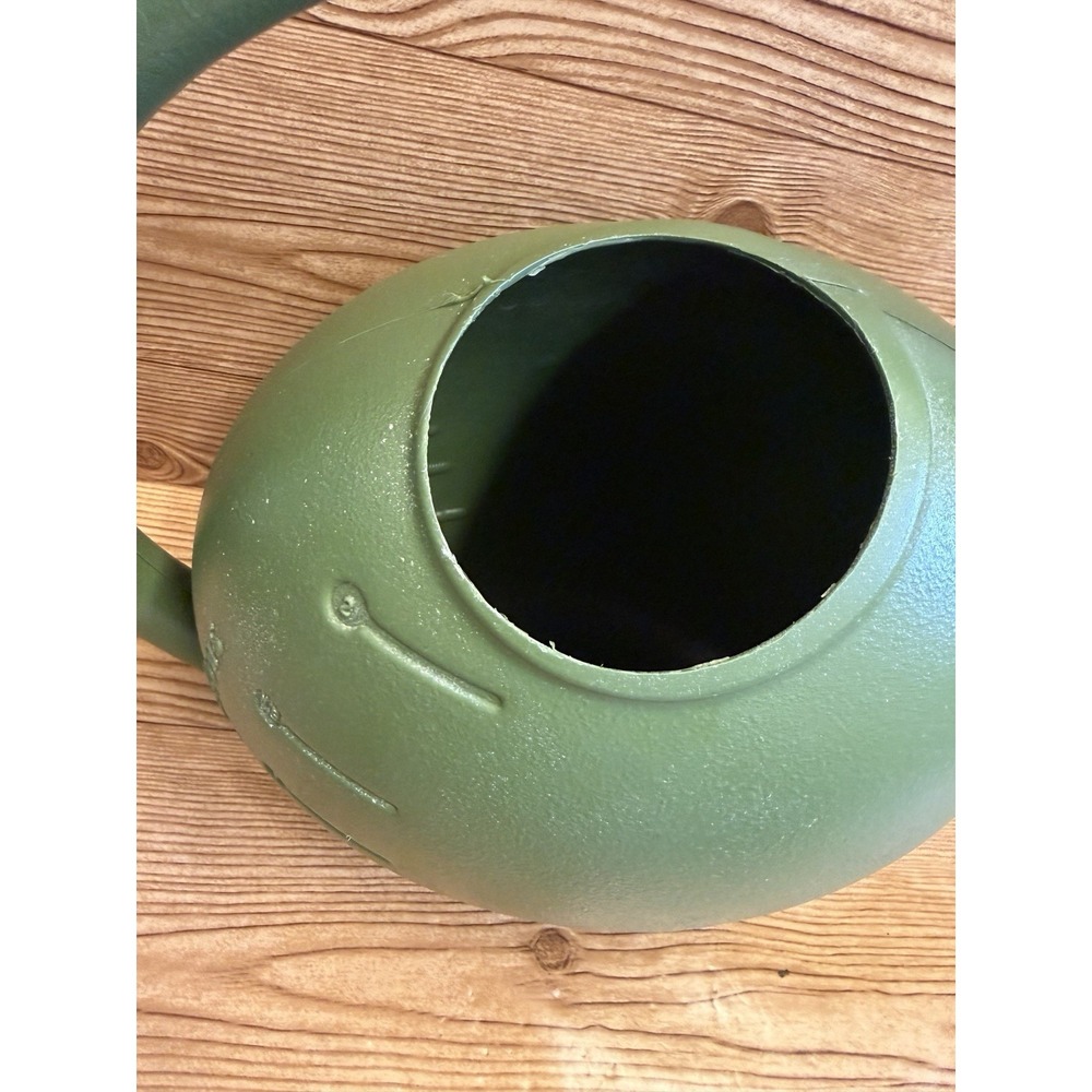 Vtg Akro-Mils Green Round Plastic Watering Can Retro 70s Indoor Outdoor Plants - Picture 3 of 8